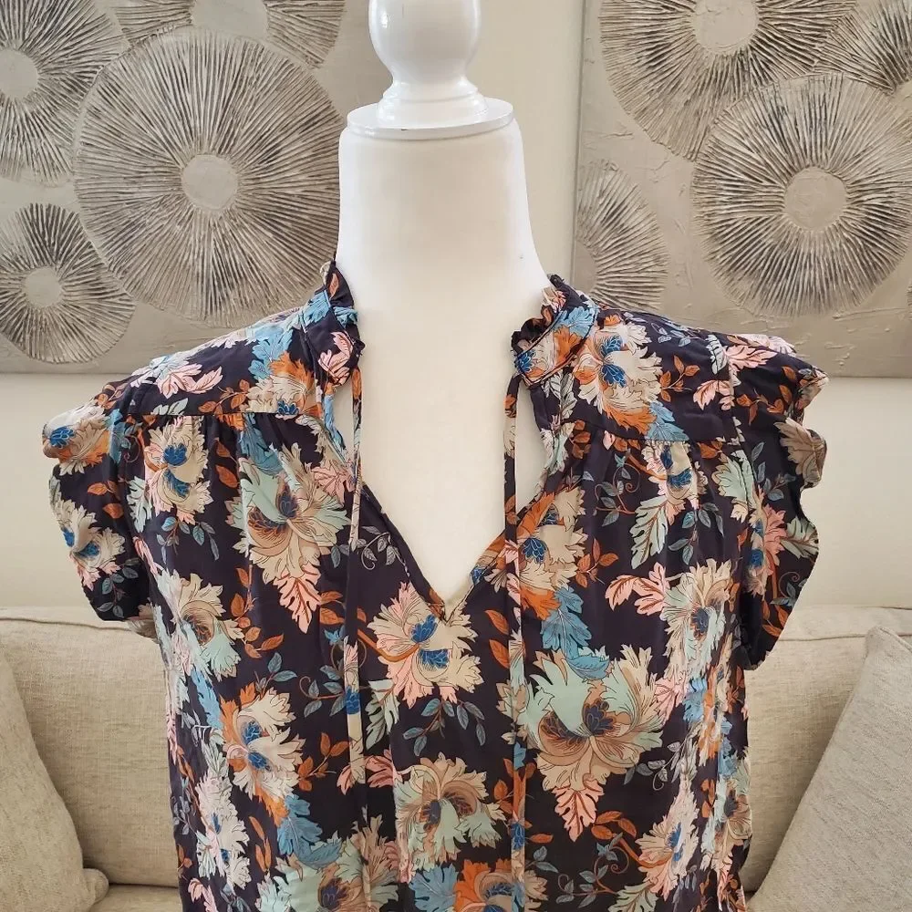 Lovestich Mimi Flutter Sleeve Top sz Xs